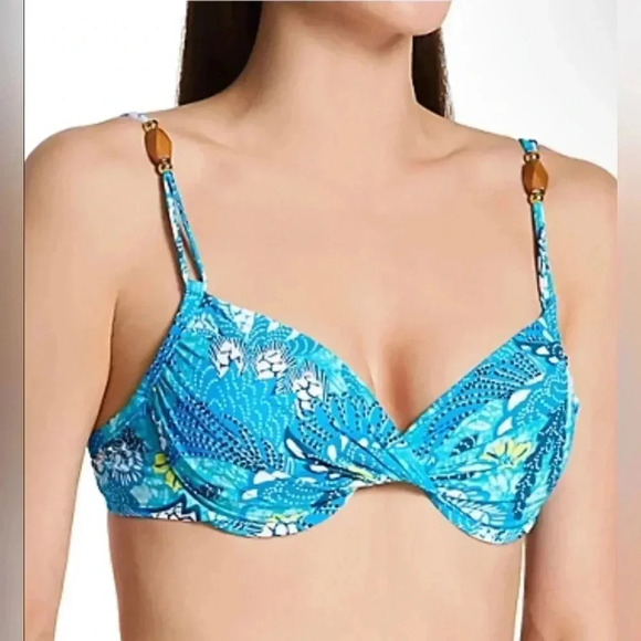 Bleu Rod Beattie Paradise Found Underwire Molded Swimsuit Set Size 4 - Picture 3 of 12